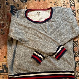 Joie Richardine B Sweatshirt Heather Gray Striped